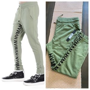 NWT HVMAN Logo knit track pants